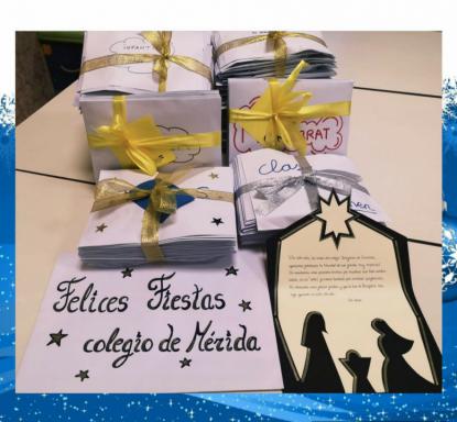 El ciclo de infantil de nuestro colegio comparte postales de Navidad con Mrida - Foto 2