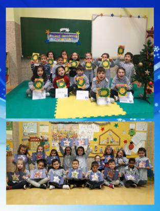 El ciclo de infantil de nuestro colegio comparte postales de Navidad con Mrida - Foto 3